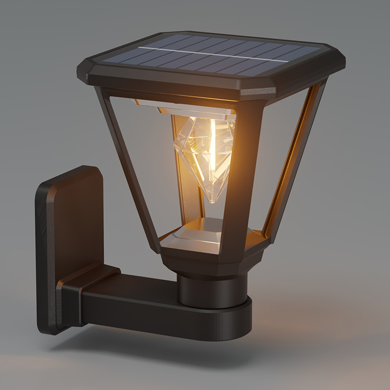 PY-LED GR B02 Vierkante zonne-wandlamp