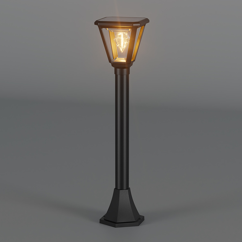 PY-LED GR D02 Solar-tuinlamp met vierkante bovenkant