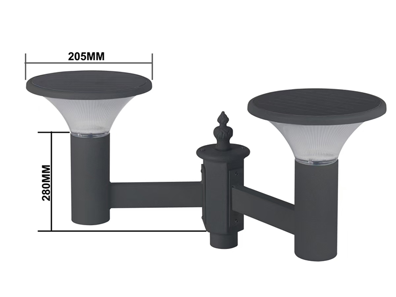 PY-SG018-16W dubbele lamp op zonne-energie tuinlicht PY-SG018-16W dubbele lamp op zonne-energie tuinlicht