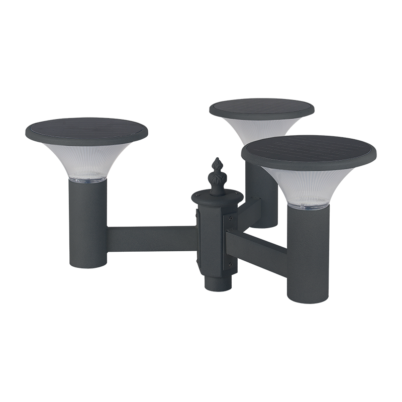 PY-SG018-24W Zonne-tuinlamp met drie lampen