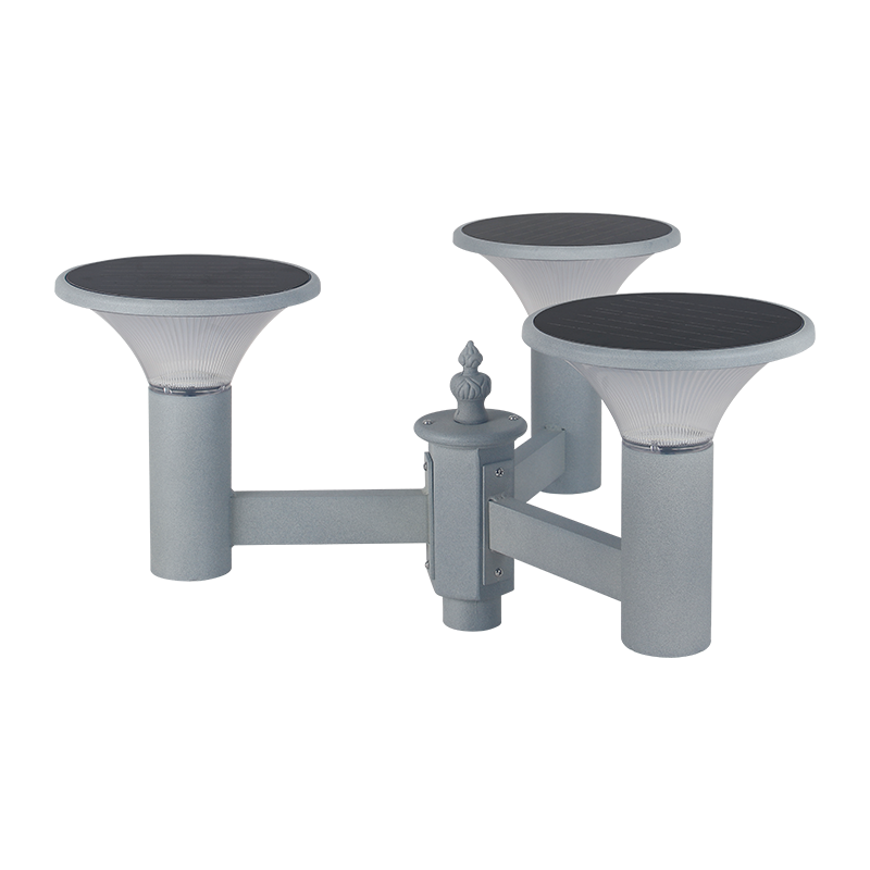 PY-SG018-24W Zonne-tuinlamp met drie lampen